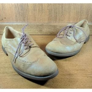 Camper Mil 21896-001 Brown Stitched Leather Cap Toe Oxford Shoes Mens 39/US 6